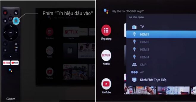 cách kết nối thiết bị với tivi Casper