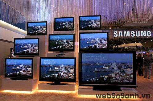 Samsung dẫn đầu thị trường TV phẳng toàn cầu. Nguồn Internet.