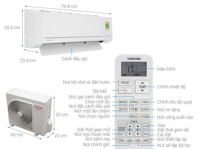 điều hòa toshiba RAS-H10X3KCVG-V 2021