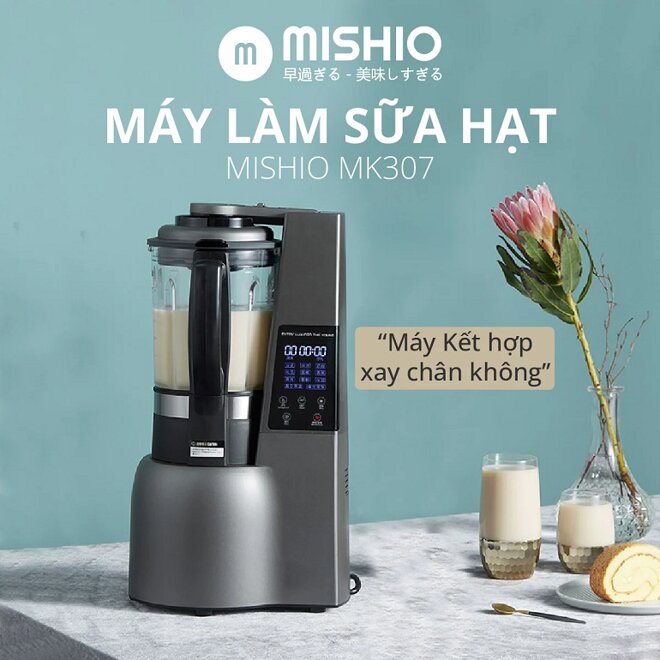 Máy xay nấu chân không Mishio MK307 có thiết kế bắt mắt, độc đáo