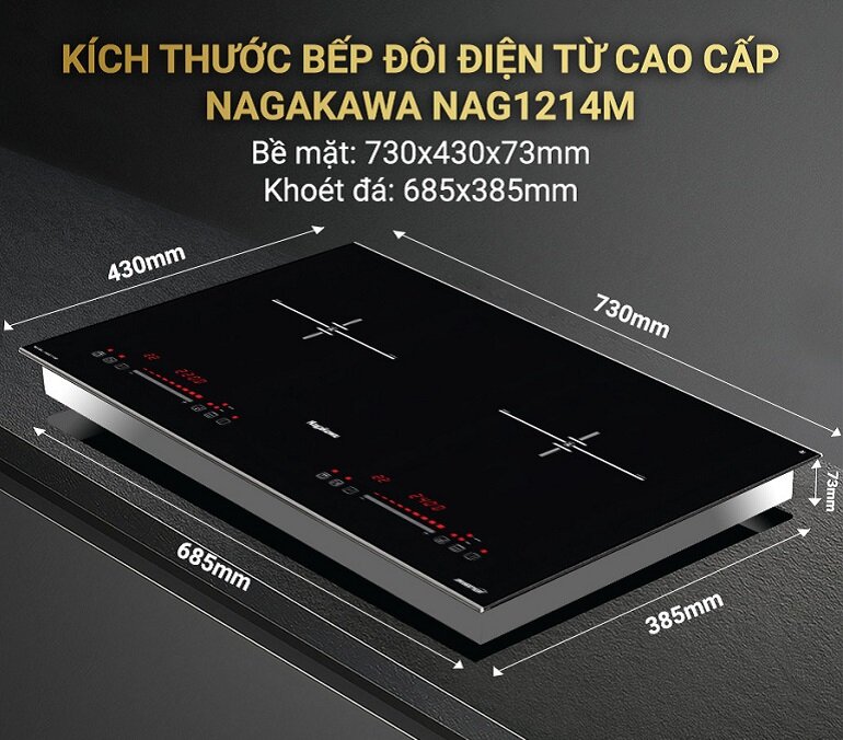 Bếp từ Nagakawa NAG1214M có giá tham khảo 6.150.000đ tại websosanh.vn