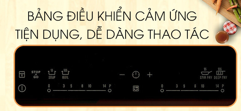 Bảng điều khiển cảm ứng tiện dụng, dễ dàng thao tác