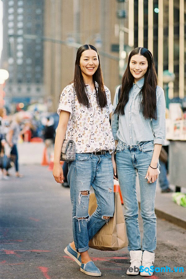  Kết hợp với boyfriend jeans nam tính (ảnh internet)