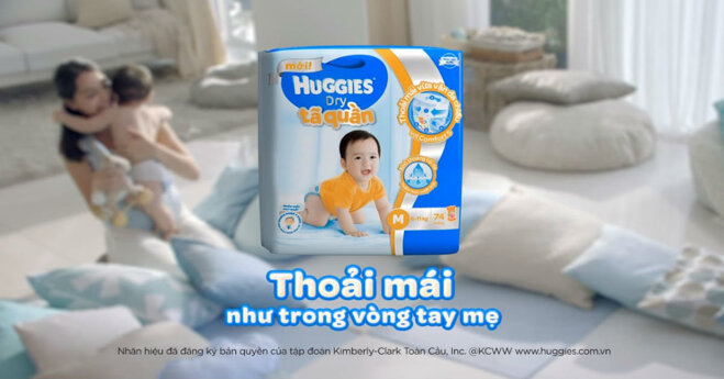 Tã quần Huggies được nhiều bà mẹ tin dùng