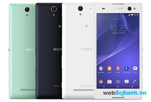 Sony Xperia C3 Dual chắc chắn và mạnh mẽ nhờ thiết kế nguyên khối