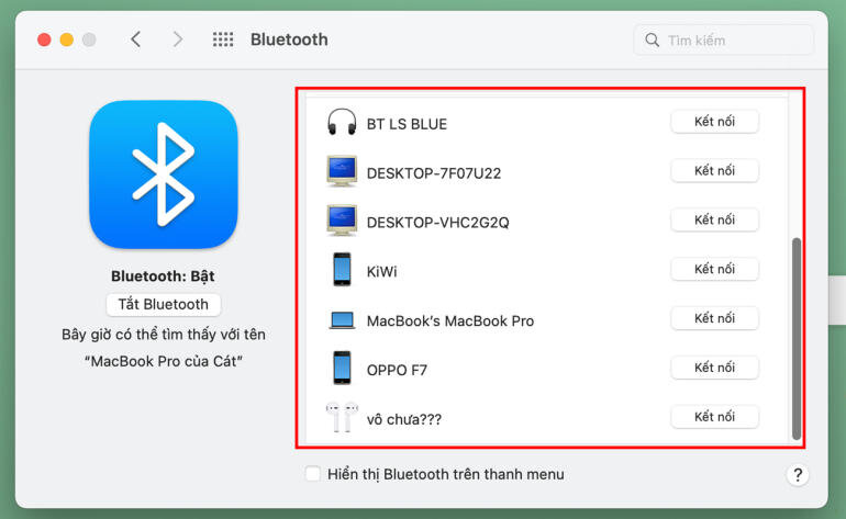 kết nối tai nghe bluetooth với laptop
