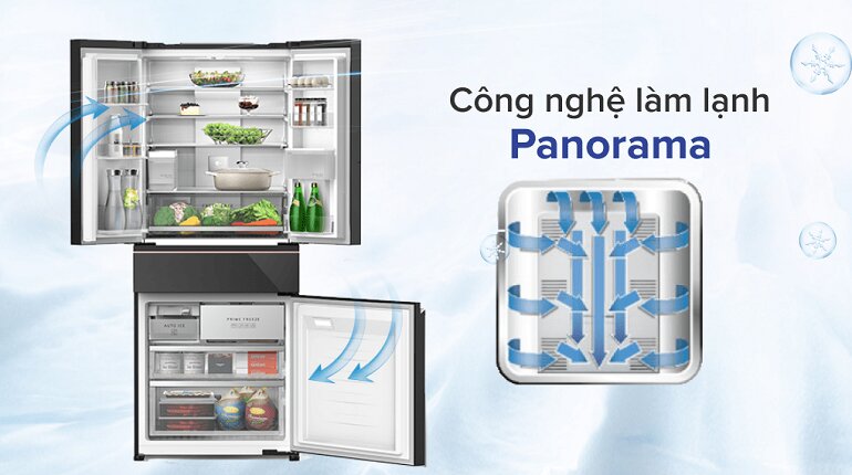 Tủ lạnh Panasonic Inverter 4 cánh NR-YW590 YMMV làm mát tốt