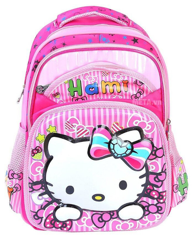 Balo học sinh tiểu học giá rẻ siêu nhẹ Hami 283 Hello Kitty