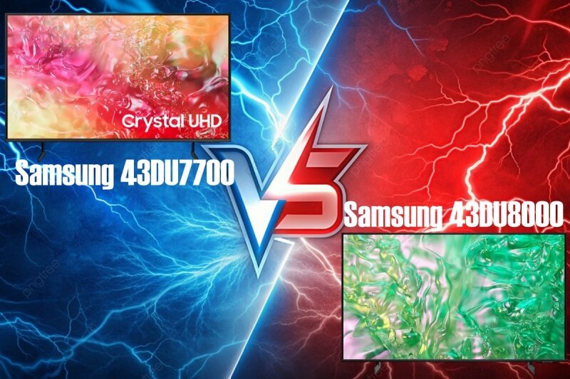 So sánh tivi Samsung 4K 43DU7700 và Samsung 43DU8000 - Chọn thế nào cho đúng?