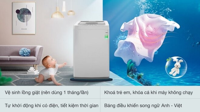 Các tiện ích có trong máy giặt