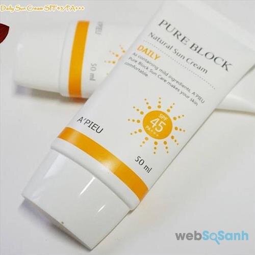 Kem chống nắng A’Pieu Pure Block Natural Daily Sun Cream SPF45 PA+++ 