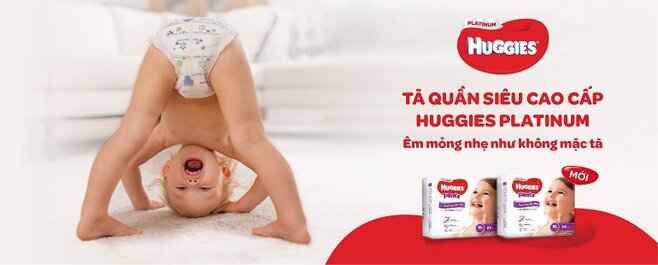 Tã quần Huggies Platinum loại siêu cao cấp