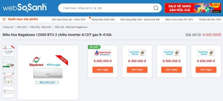 Điều hòa Nagakawa 12000BTU inverter A12IT