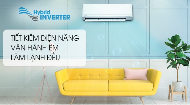 Tiết kiệm điện năng ấn tượng nhờ công nghệ hybrid inverter