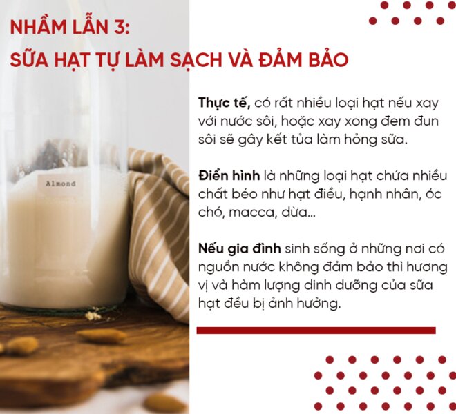 Sữa hạt tự làm sạch và đảm bảo hơn sữa hạt pha sẵn trên thị trường ?