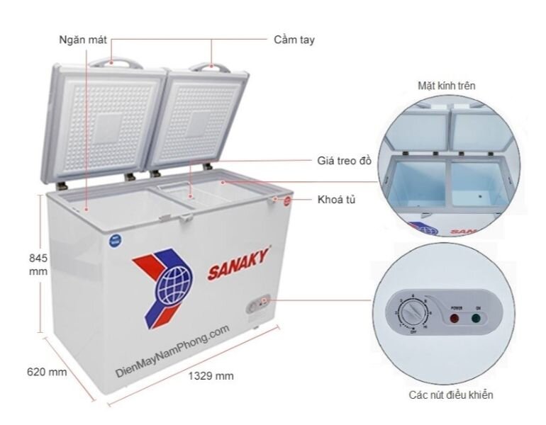 Bạn nên chú ý đến dàn lạnh bên trong cũng như bề mặt trong thành tủ.