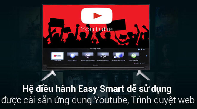 Hệ điều hành Easy Smart có giao diện thân thiện và dễ sử dụng