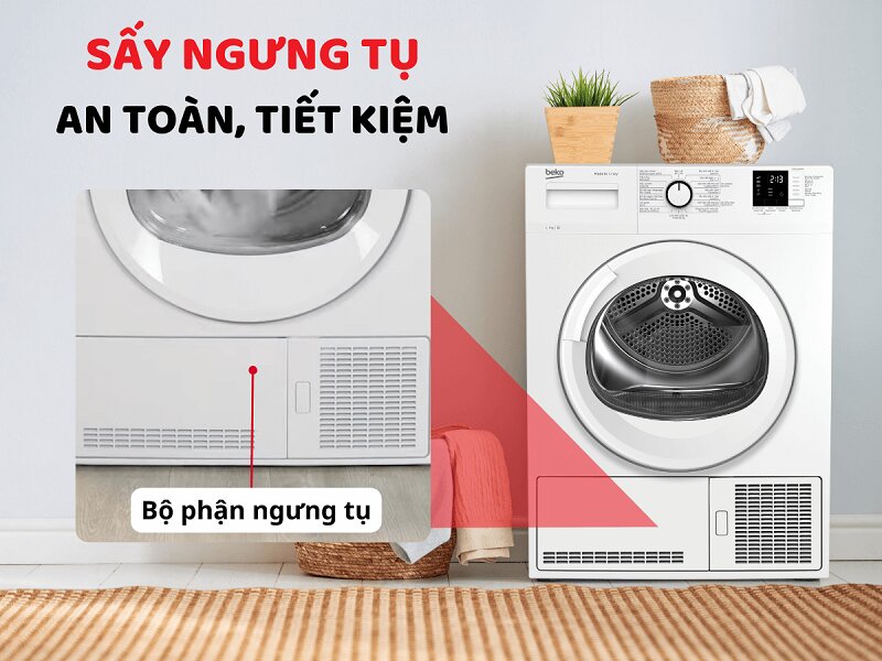 Máy sấy ngưng tụ Beko 8.5 kg DU8133GA0W