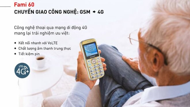 Masstell Fami 60 4G với pin có dung lượng lớn