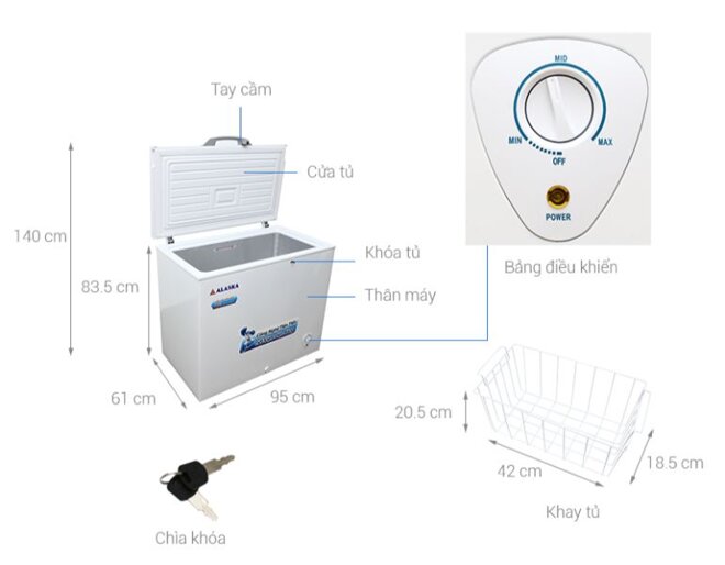 Tủ đông Alaska là thiết bị điện lạnh có công suất lớn
