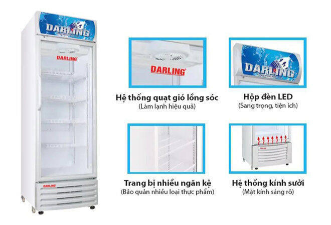 Những tiện ích của tủ mát Darling 1 cánh 600 lít DL - 6000A2