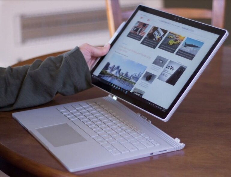Surface Book có màn hình chất lượng cao và đặc biệt có thể tháo rời