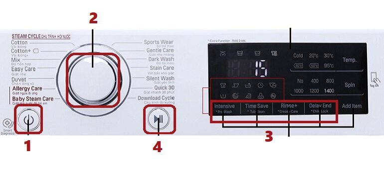 cách sử dụng máy giặt lg