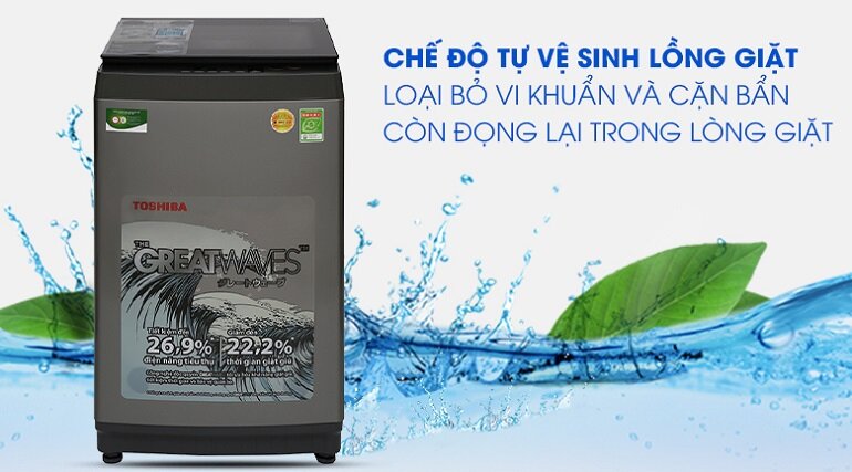 Máy giặt Toshiba cửa trên 9kg AW-K1005FV(SG)