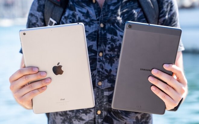 so sánh samsung galaxy tab a 10.1 2019 và ipad 2018