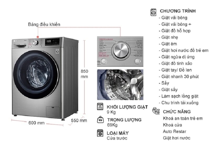 máy giặt sấy LG giá rẻ nhất 2023