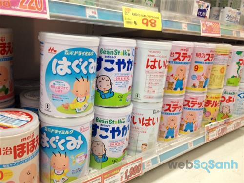 Sữa công thức Nhật Bản không có quá nhiều loại