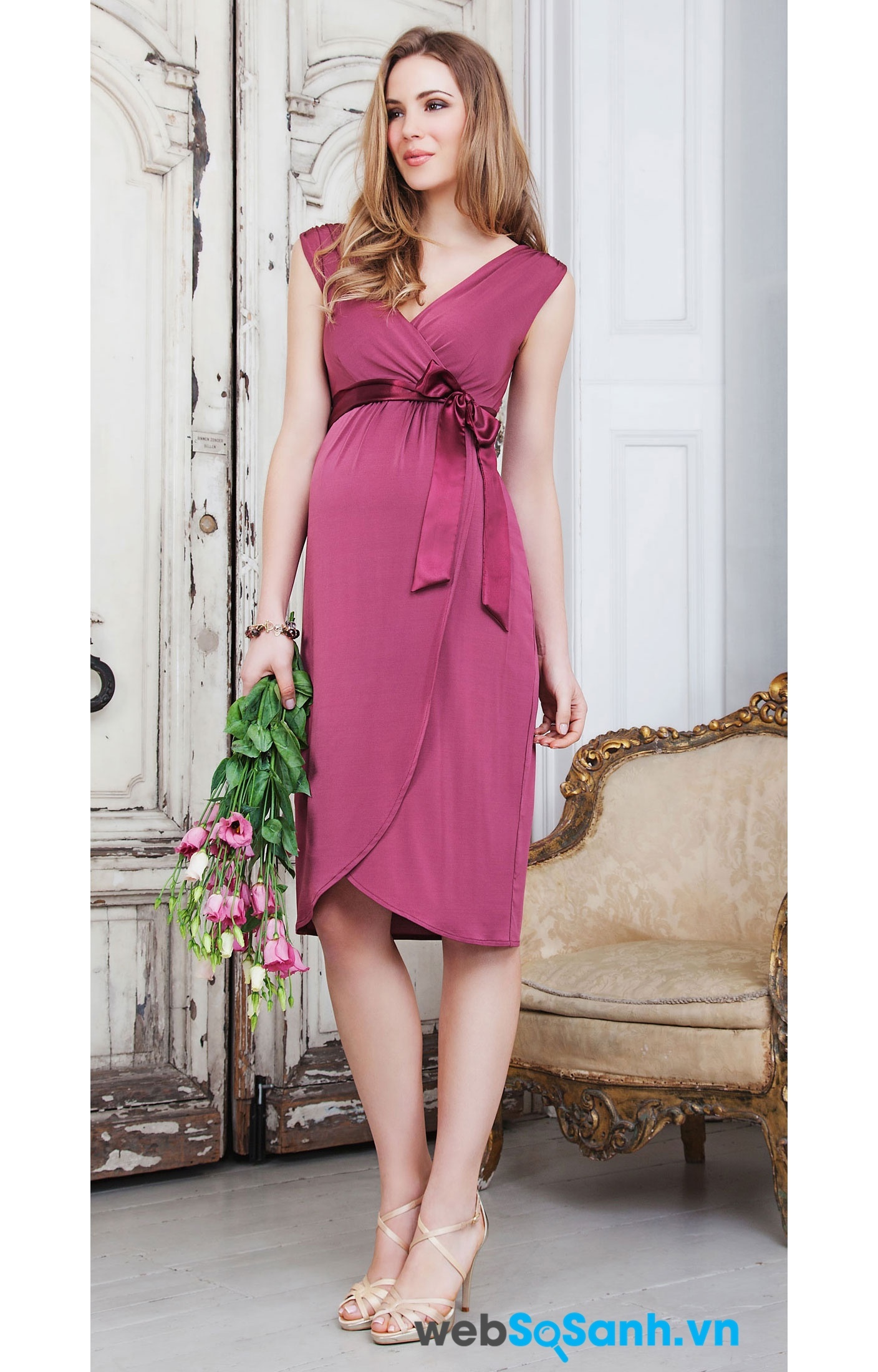 Mua Váy bầu công sở thiết kế Aidenshop Đầm bầu mùa hè xinh - Mẫu 2,freesize  45-70kg tại Aidenshop | Tiki