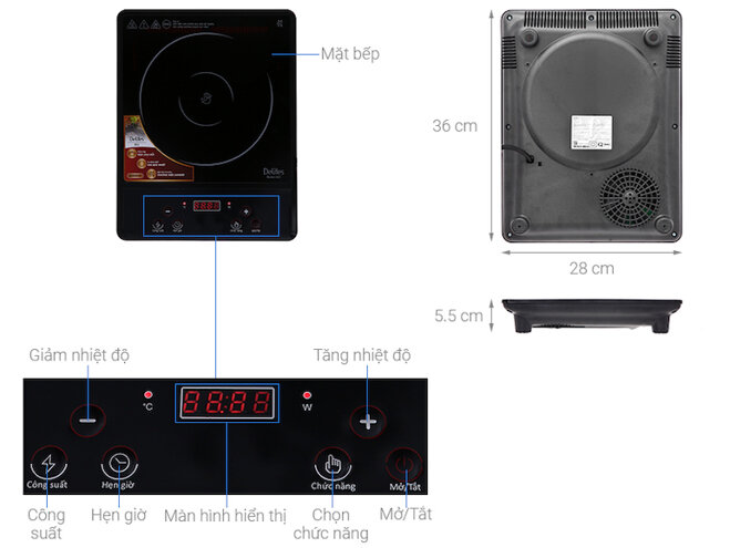 Bếp hồng ngoại Delites 853