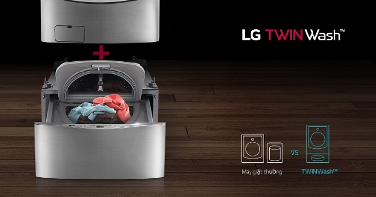 Máy giặt lồng đôi LG Twin wash F2719SVBVB / T2735NWLV - Một  trong những siêu phẩm mới đầu tiên của làng máy giặt