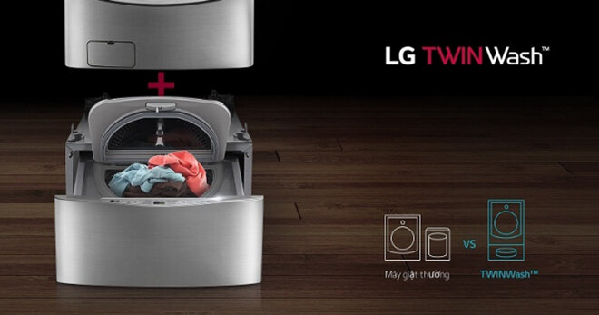 Máy giặt lồng đôi LG Twin wash F2719SVBVB / T2735NWLV - Một  trong những siêu phẩm mới đầu tiên của làng máy giặt