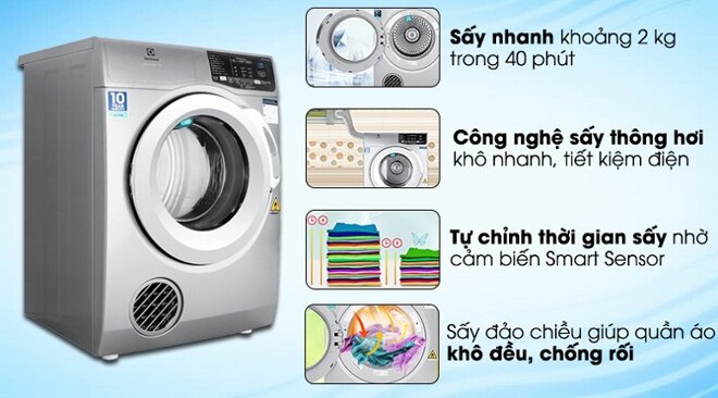 Máy sấy quần áo Electrolux EDS805KQSA