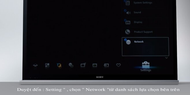 Chọn phần Network