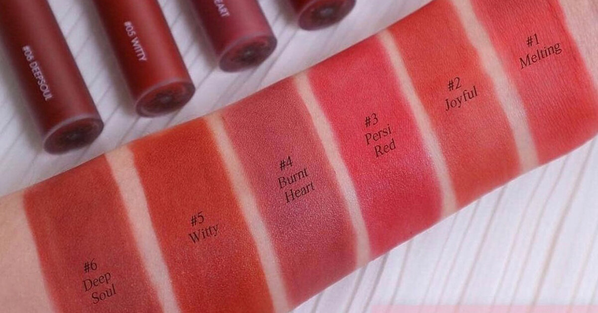 Bảng màu son kem Romand Zero Velvet Tint đầy đủ, mới nhất ...