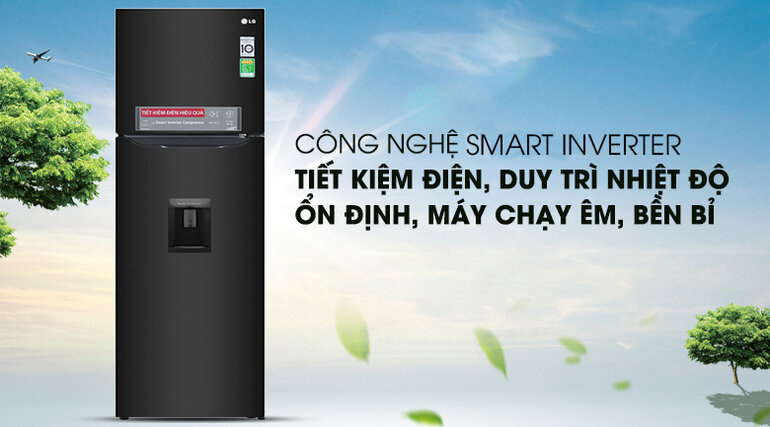 Tủ lạnh LG GN-D255BL có công nghệ Inverter tiết kiệm điện và hiệu suất tối đa