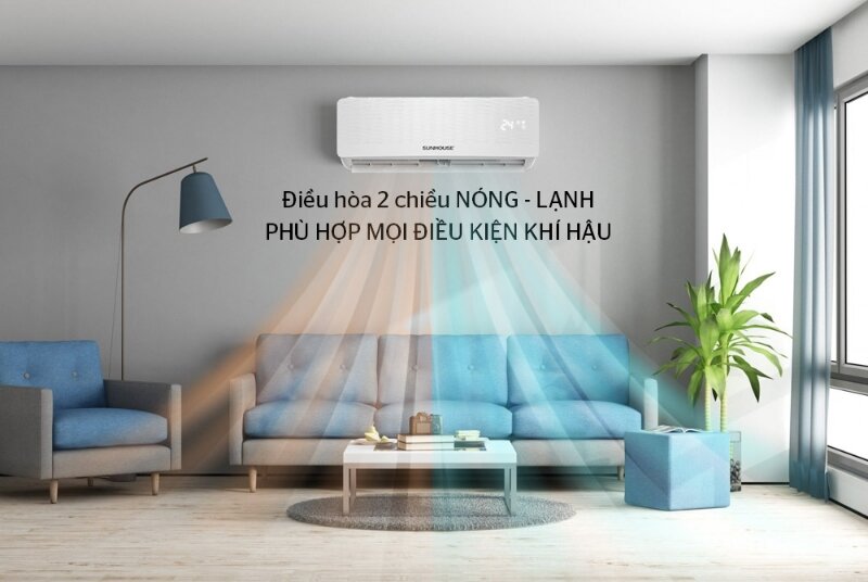 TOP 4 điều hòa Sunhouse 2 chiều giá rẻ chất lượng tốt cho phòng ngủ, phòng khách gia đình