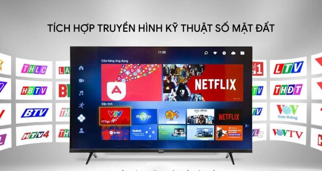 Tích hợp Bluetooth và truyền hình mặt đất DVB T2 tiện lợi 