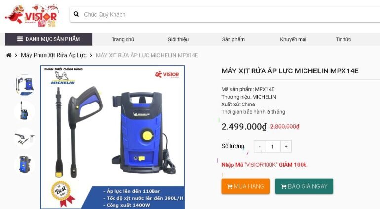 máy xịt rửa Michelin