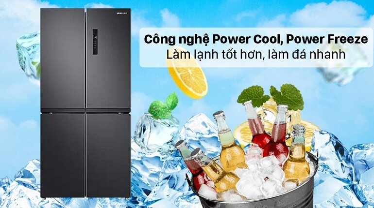 Tủ lạnh Samsung Inverter 488 lít 4 cửa RF48A4000B4/SV