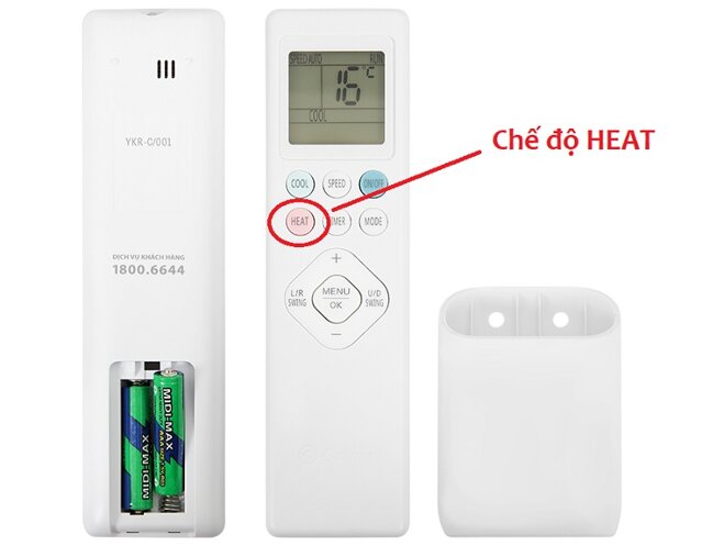 chế độ heat của điều hòa casper cách bật