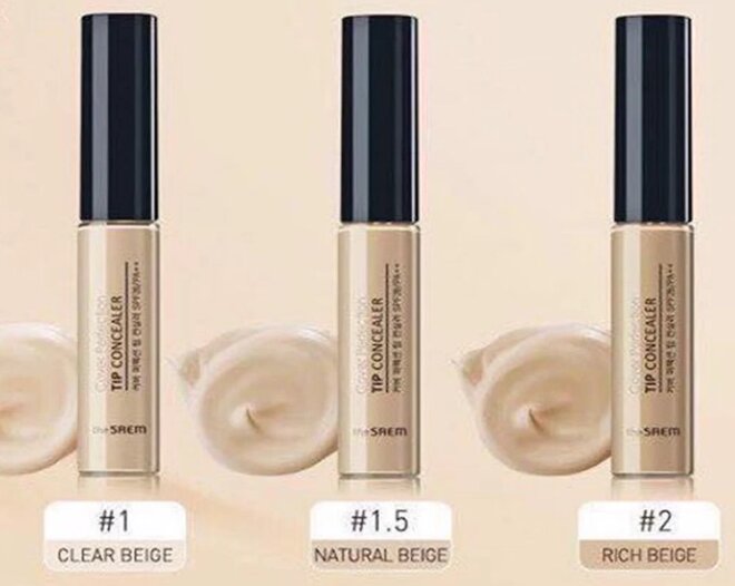 Kem The SAEM Cover Perfection Tip Concealer có 3 tone màu 