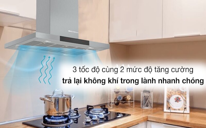 Tìm hiểu 7 tính năng nổi bật của máy hút mùi đảo Bosch DIB98JQ50B