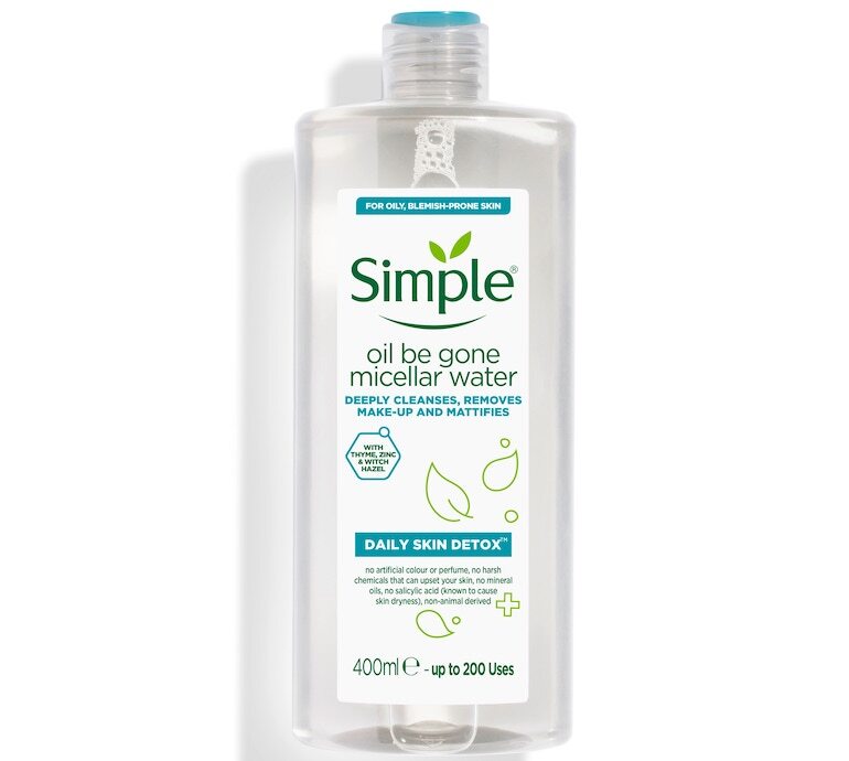 Simple Daily Skin Detox Oil Be Gone Micellar Cleansing Water