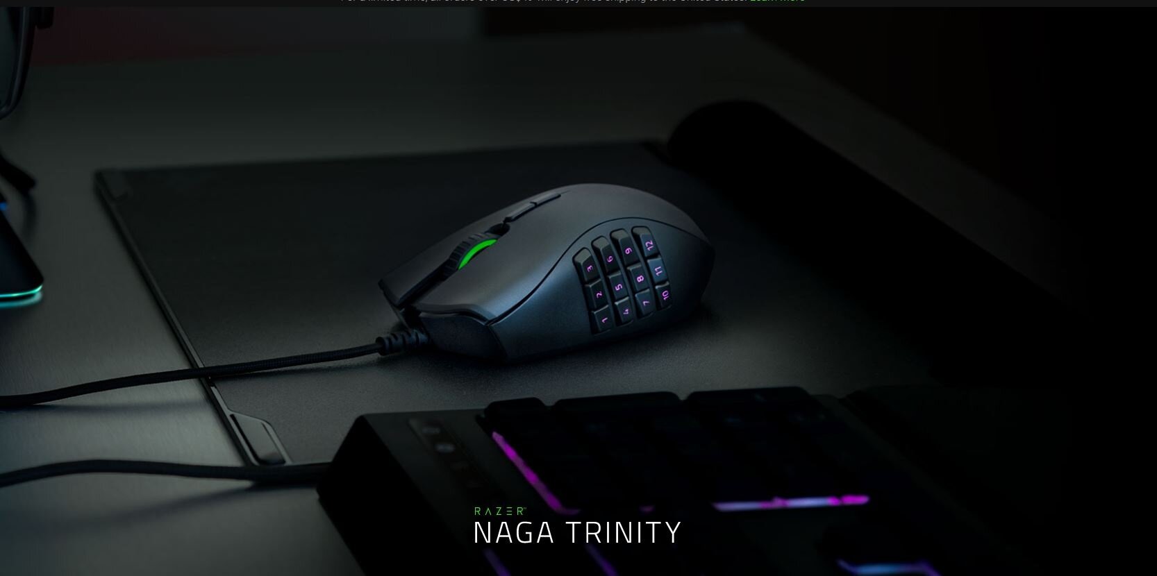 Chuột chơi game không dây có khả năng sạc Razer Naga MMO