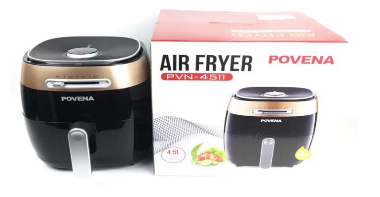 Povena PVN-4511 tích hợp công nghệ chiên Rapid Air hiện đại Nồi chiên không dầu Povena PVN-4511
