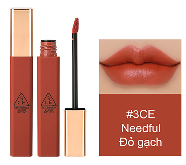 Son Kem 3Ce Needful Cloud Lip Tint Màu Đỏ Gạch Yêu Kiều | Websosanh.Vn